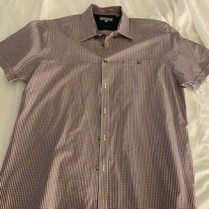 Mens TED BAKER LONDON “Spy Eye” Slim Short Sleeve Shirt. Size 44. EUC